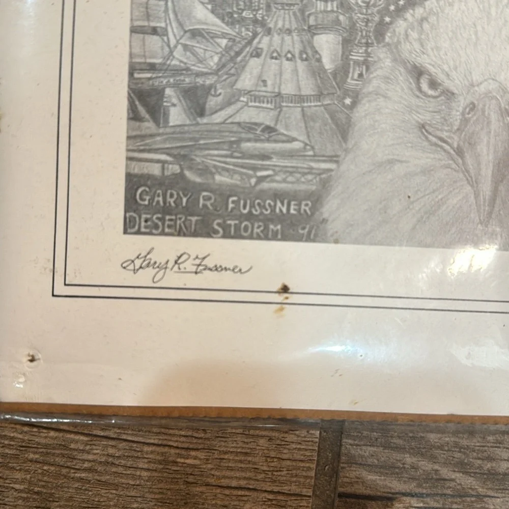 Gary Fussner “The Eagle Flies Free” signed & numbered drawing​​